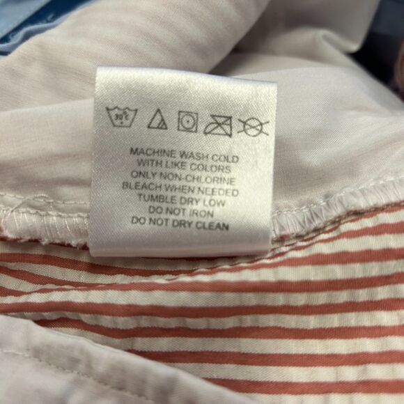 True Flies Red White Striped Seersucker 7.25" Inseam Chino Style Shorts Size 36 - Picture 11 of 15